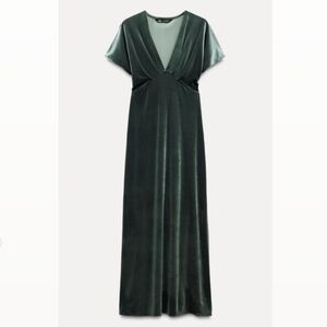 Zara Velvet Midi Dress M NWT